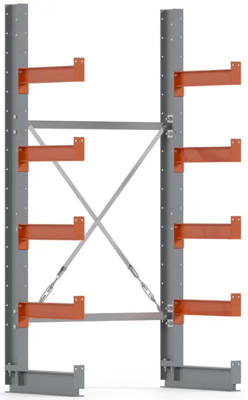 Bestpreis Regalwerk KARL BASIC 2150 Kragarmregal einseitig Grundfeld 2000 x 1000 x 500 mm