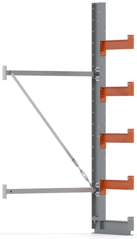 Ausverkauf Regalwerk KARL BASIC 2600 Kragarmregal einseitig Anbaufeld 2000 x 1000 x 400 mm