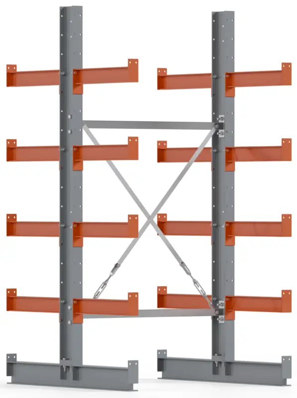 Top-Angebot Regalwerk KARL BASIC 2150 Kragarmregal doppelseitig Grundfeld 2000 x 1000 x 1000 mm