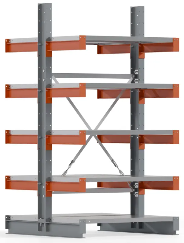Regalwerk KARL BASIC 2150 Kragarmregal Stahlboden doppelseitig Grundfeld 2000 x 1000 x 1000 mm Neu