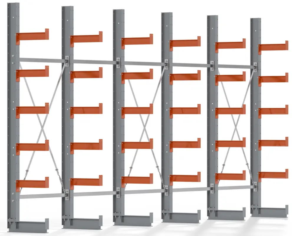 Regalwerk KARL BASIC 2500 Kragarmregal einseitig Komplettset 2500 x 5000 x 400 mm Rabatt