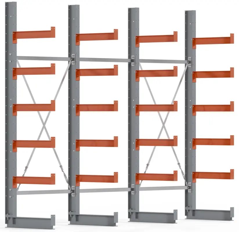 Regalwerk KARL BASIC 1750 Kragarmregal einseitig Komplettset 2500 x 3000 x 600 mm Nur Für Kurze Zeit