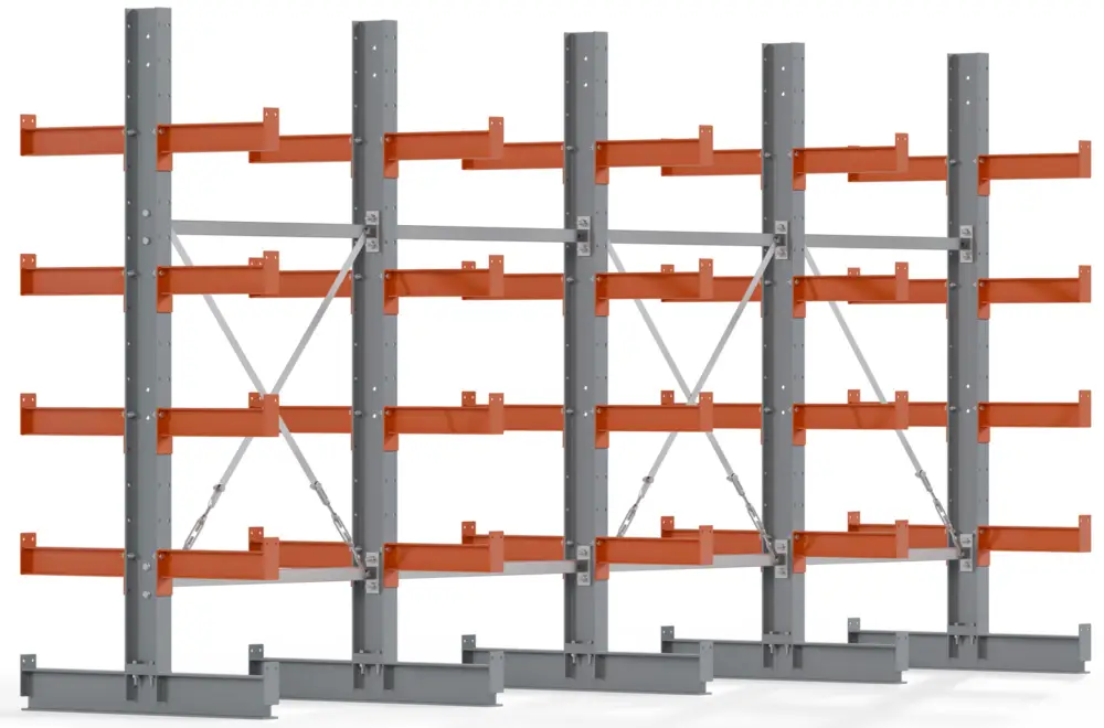 Top-Seller Regalwerk KARL BASIC 2600 Kragarmregal doppelseitig Komplettset 2000 x 4000 x 800 mm