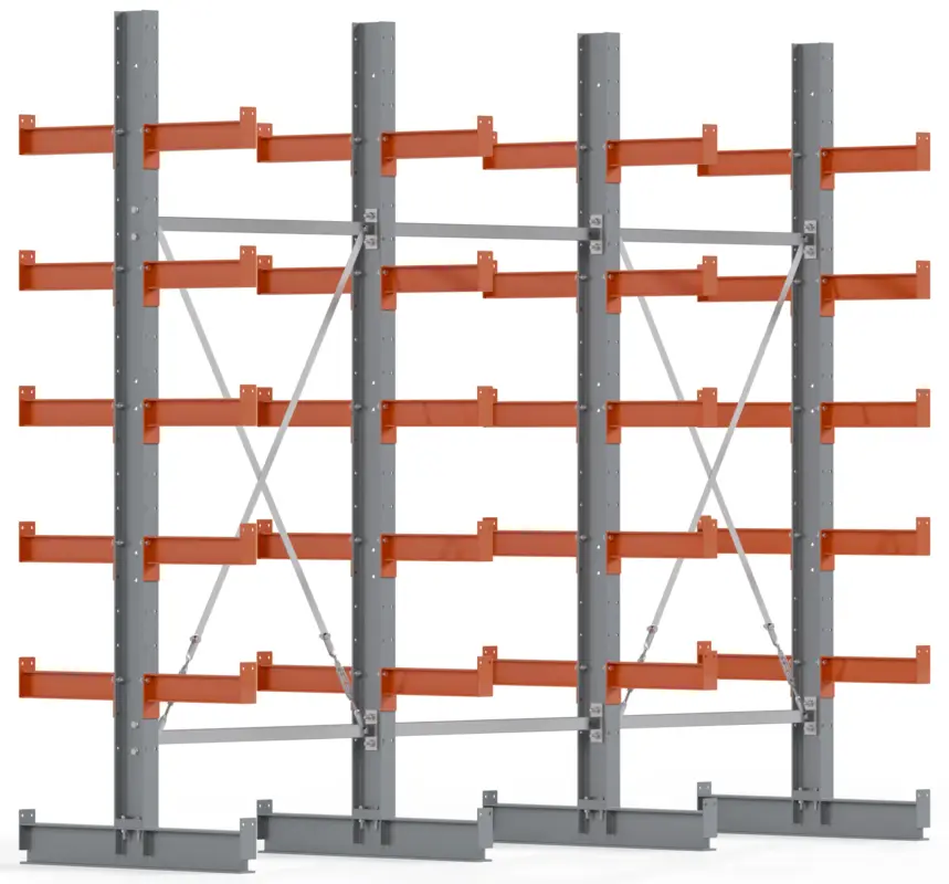 Regalwerk KARL BASIC 2500 Kragarmregal doppelseitig Komplettset 2500 x 3000 x 800 mm Mega-Angebot