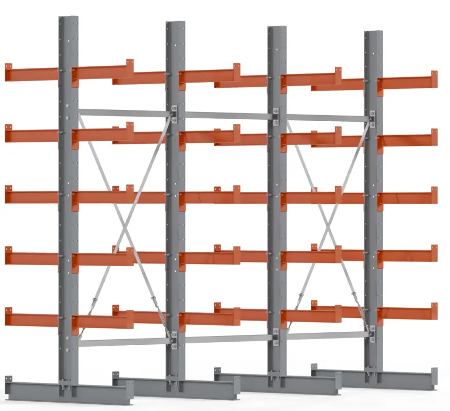 Top-Seller Regalwerk KARL BASIC 2100 Kragarmregal doppelseitig Komplettset 2500 x 3000 x 1000 mm