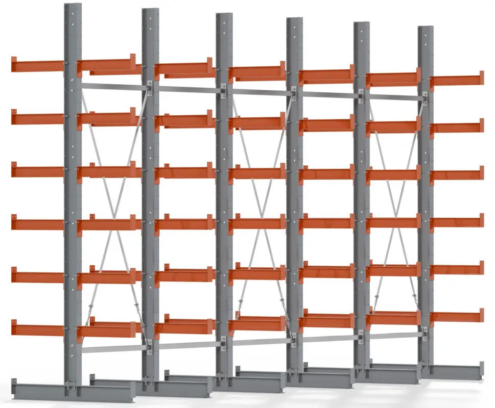 Regalwerk KARL BASIC 1850 Kragarmregal doppelseitig Komplettset 3000 x 5000 x 1000 mm Bestpreis