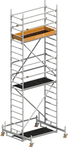 Heißes Angebot Rollgerüst Layher Uni Leicht P2 1413204 mit Telegeländer - Arbeitshöhe 6,26 m