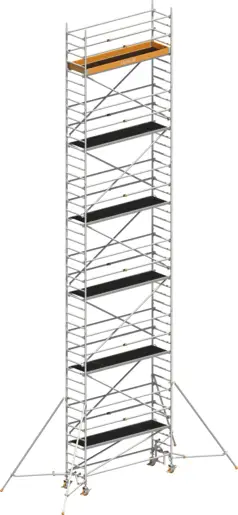 Angebot Fahrgerüst Layher Uni Standard P2 1411131 mit Stützen und Telegeländer - Arbeitshöhe 13,20 m
