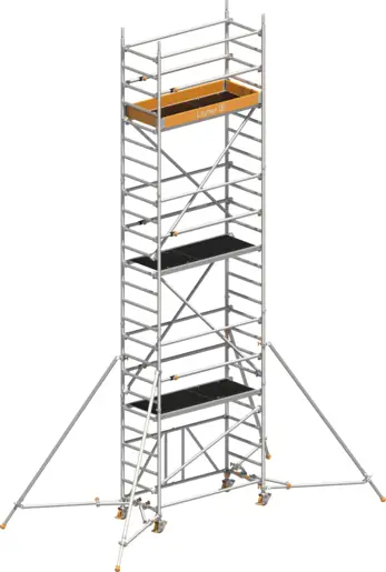 Preiswert Rollgerüst Layher Zifa P2 1416236 mit Stützen und Telegeländer - Arbeitshöhe 7,61 m
