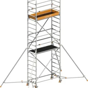 Bestpreis Rollgerüst Layher Uni Leicht P2 1413224 mit Stützen und Telegeländer - Arbeitshöhe 6,10 m