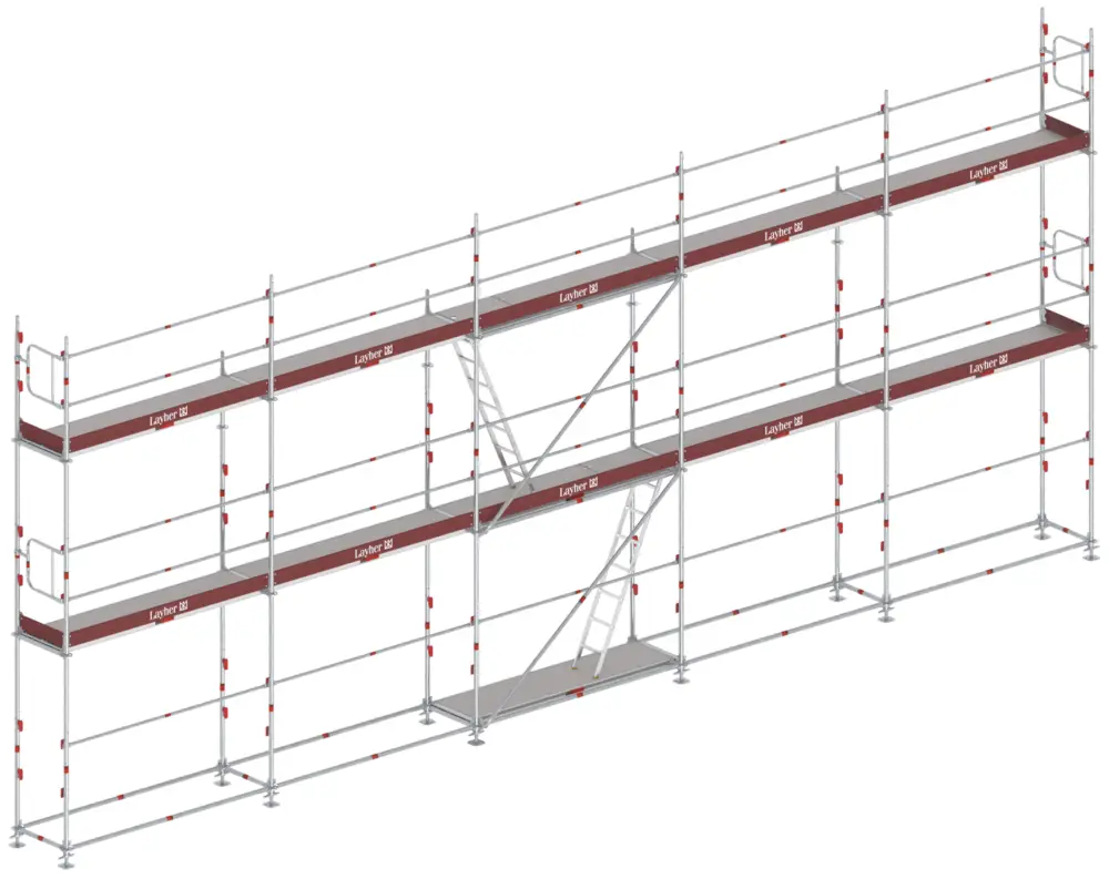 Sonderangebot Layher AGS Gerüst 70 Stahl mit Stalu-Boden 80 m²