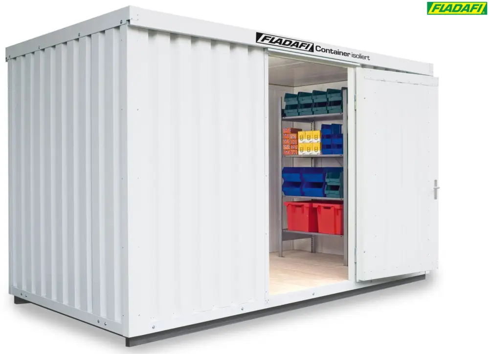 Aktuell FLADAFI Thermocontainer 4050 x 2170 x 2465 mm mit isoliertem Boden - 2-flügelige Tür auf 4 m Seite