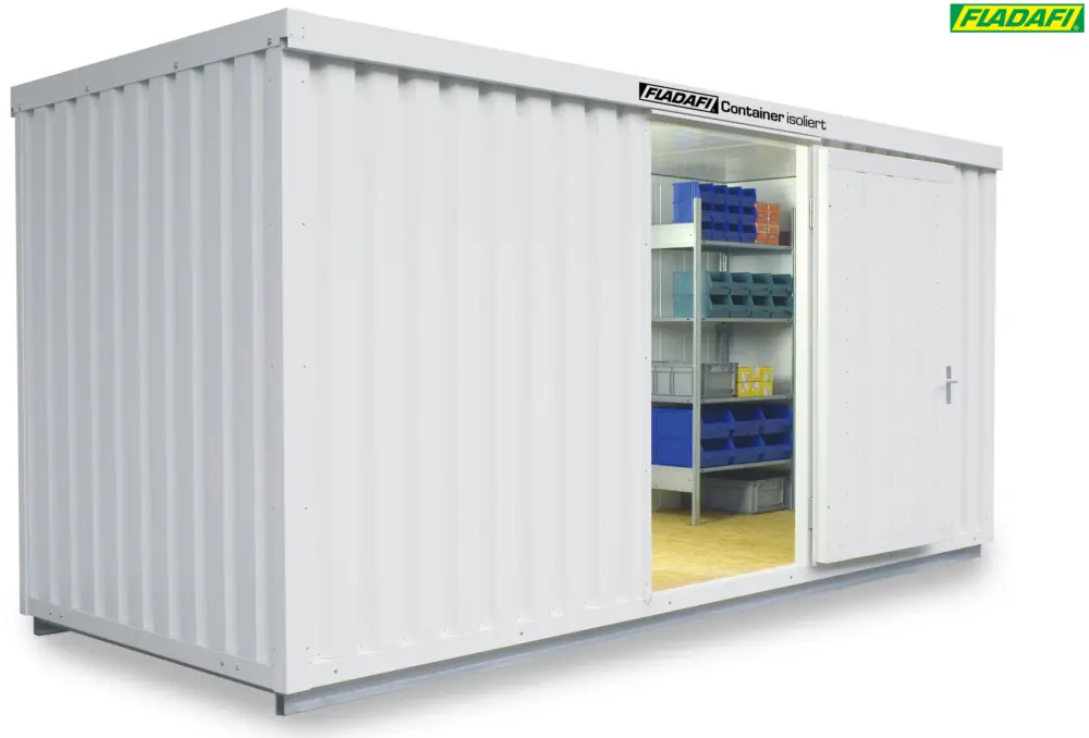 Must-Have FLADAFI Thermocontainer 5080 x 2170 x 2465 mm mit isoliertem Boden - 2-flügelige Tür auf 5 m Seite