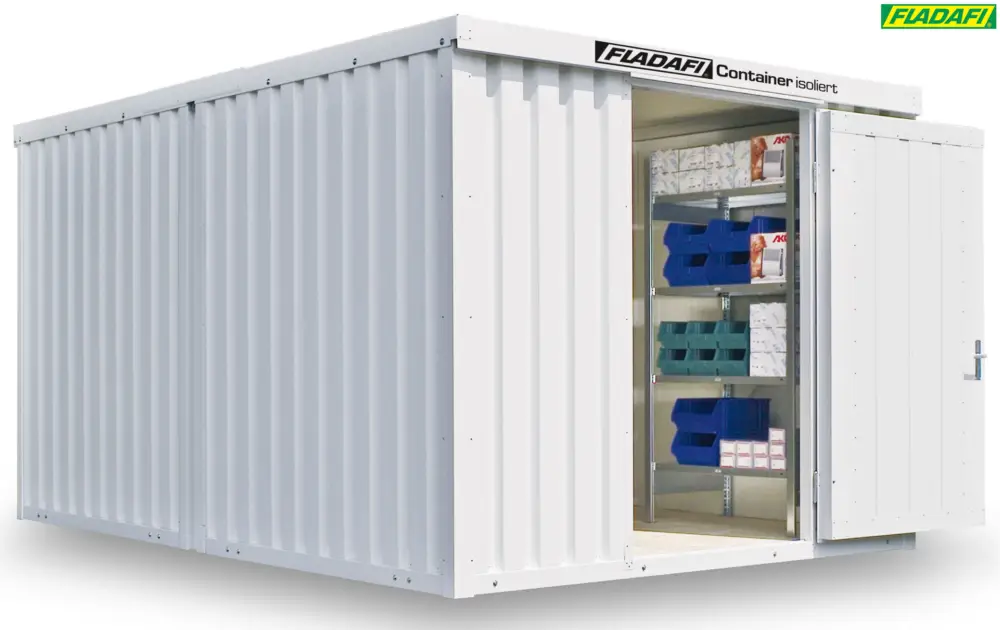 Sichere Zahlung FLADAFI Thermocontainer Kombination 3050 x 4340 x 2405 mm mit Holzboden - 1-flügelige und 2-flügelig