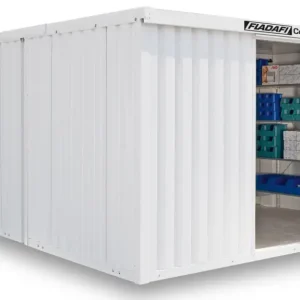 Bestseller FLADAFI Thermocontainer Kombination 4050 x 6520 x 2405 mm mit Holzboden - 1-flügelige Tür auf 6 m Se