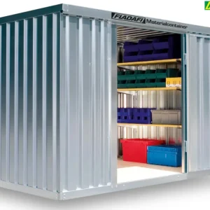 Aktuell FLADAFI Materialcontainer 3050 x 2170 x 2150 mm mit Holzboden - 1-flügelige Tür auf 3 m Seite