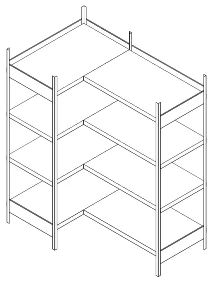 FLADAFI Lagerregal für Thermocontainer IC Pro IC Pro Kombi - Eckregal Ausverkauf