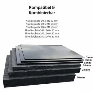 Preiswert hawego Nivellierplatte Distanzplatte 240 x 240 x 3 mm