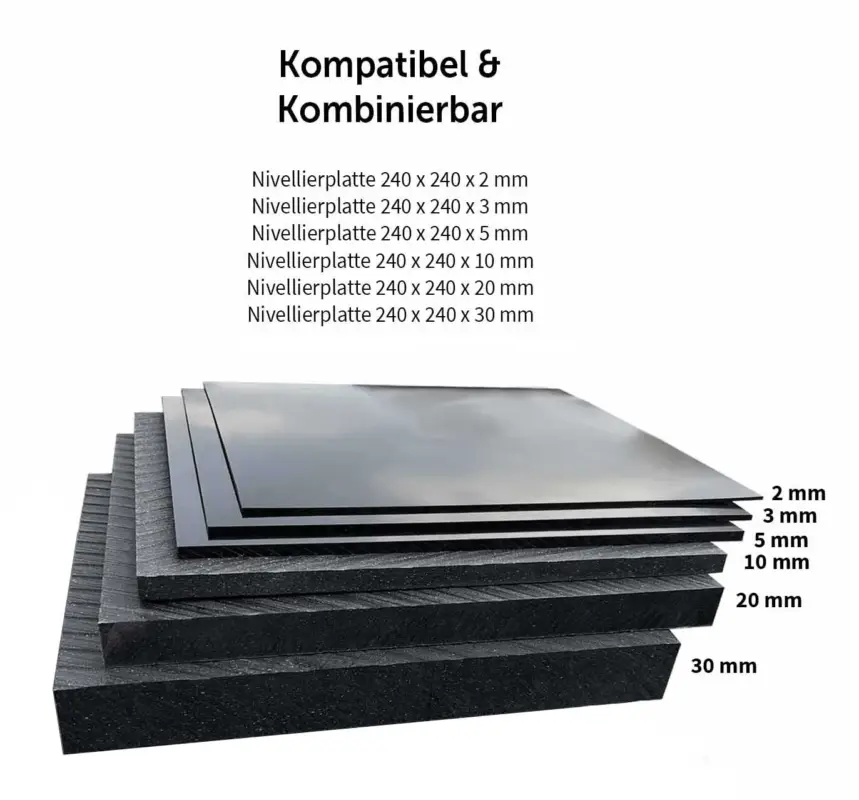 Preiswert hawego Nivellierplatte Distanzplatte 240 x 240 x 3 mm