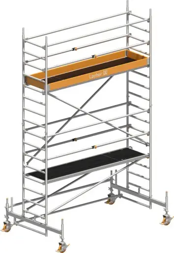 Online Kaufen Fahrgerüst Layher Uni Standard P2 hawego 1411103 mit Telegeländer - Arbeitshöhe 5,35 m