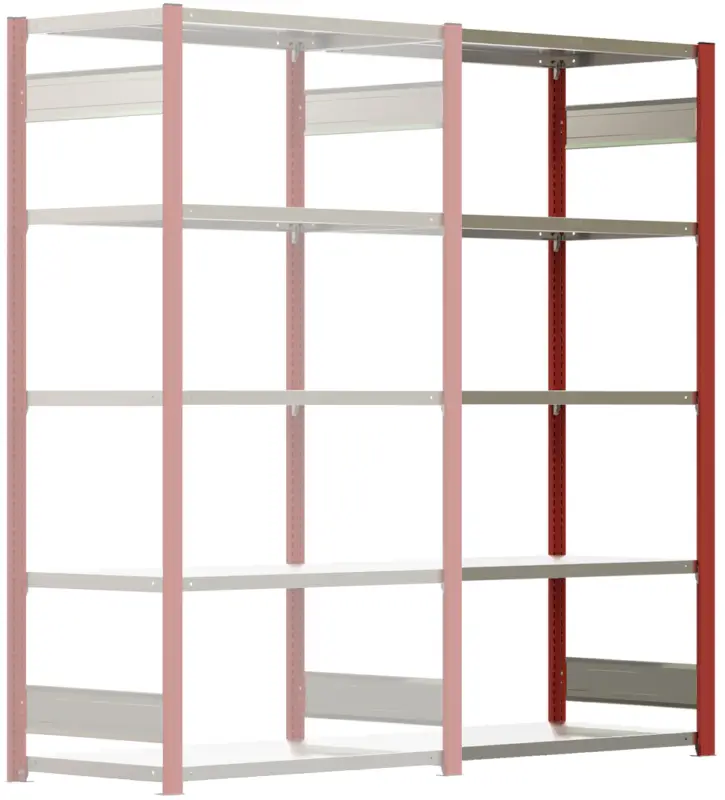 Regalwerk BERT Lagerregal 150 5 Anbaufeld 2000 x 1285 x 600 mm - RAL 3000 Günstig