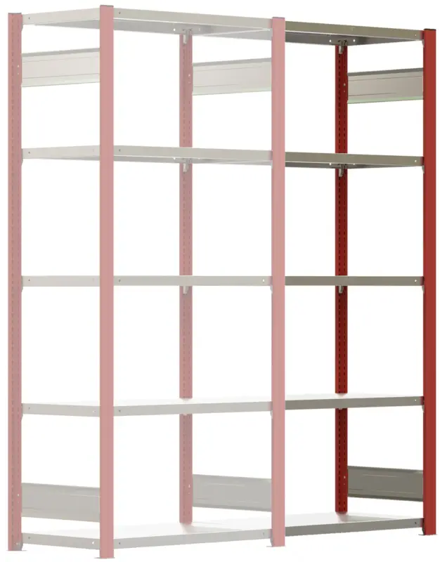 Regalwerk BERT Lagerregal 150 7 Anbaufeld 3000 x 875 x 500 mm - RAL 3000 Saisonangebot