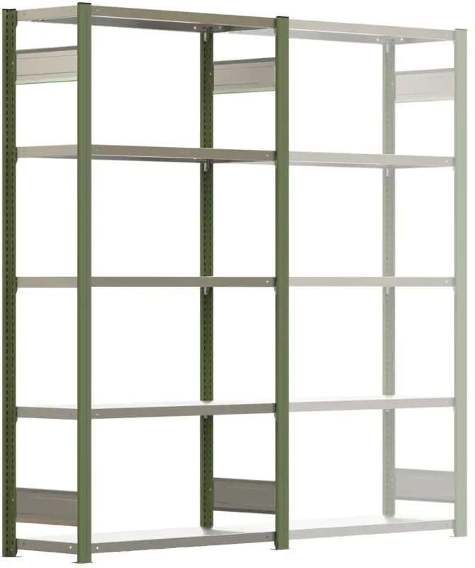 Billig Regalwerk BERT Lagerregal 150 5 Grundfeld 2000 x 1005 x 400 mm - RAL 6011