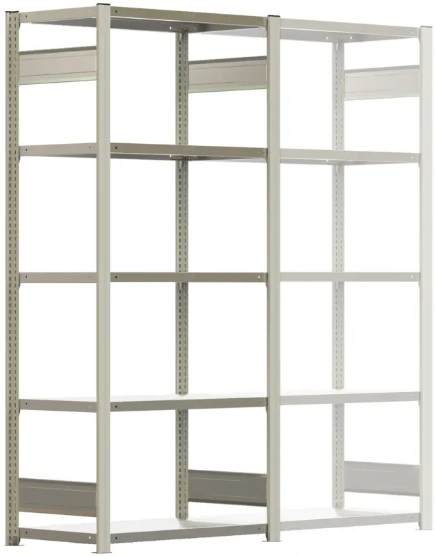 Regalwerk BERT Lagerregal 150 6 Grundfeld 2500 x 875 x 500 mm - RAL 7035 Direkt Vom Hersteller