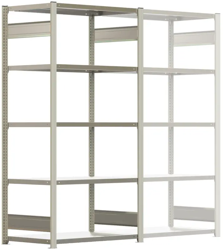 Markenware Regalwerk BERT Lagerregal 150 7 Grundfeld 3000 x 1285 x 600 mm - RAL 7035
