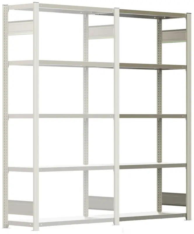 Super-Preis Regalwerk BERT Lagerregal 150 5 Anbaufeld 2000 x 1005 x 400 mm - RAL 7035