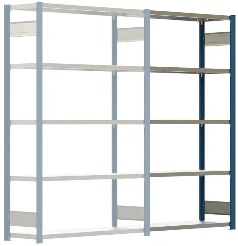 Angebot Regalwerk BERT Lagerregal 150 6 Anbaufeld 2500 x 1285 x 400 mm - RAL 5010