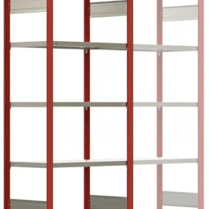 Zertifiziert Regalwerk BERT Lagerregal 250 5 Grundfeld 2000 x 875 x 500 mm - RAL 3000