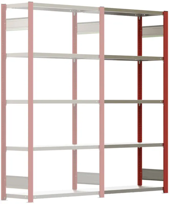 Regalwerk BERT Lagerregal 250 7 Anbaufeld 3000 x 1005 x 400 mm - RAL 3000 Neuheit