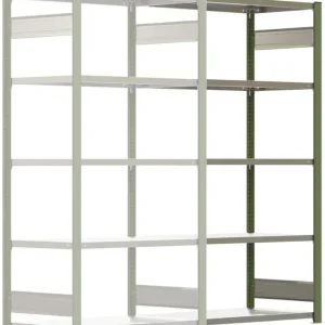 Zertifiziert Regalwerk BERT Lagerregal 250 5 Anbaufeld 2000 x 1285 x 600 mm - RAL 6011