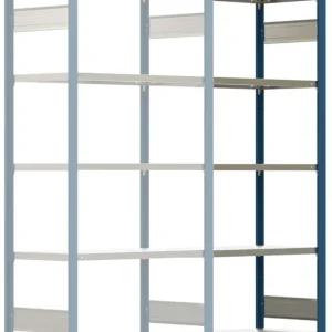 Ausverkauf Regalwerk BERT Lagerregal 250 7 Anbaufeld 3000 x 875 x 600 mm - RAL 5010