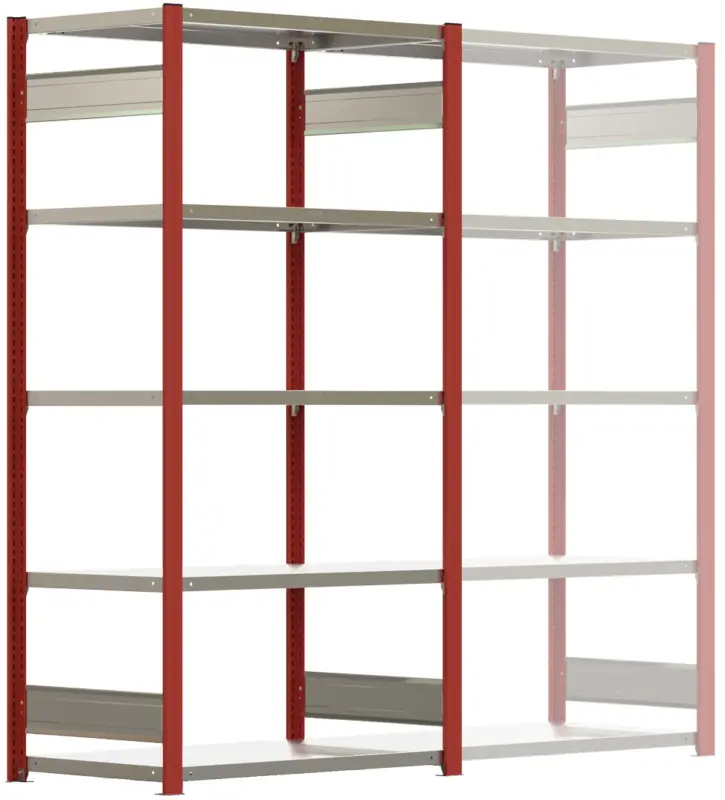 Neu Regalwerk BERT Schwerlastregal 350 5 Grundfeld 2000 x 1285 x 600 mm - RAL 3000
