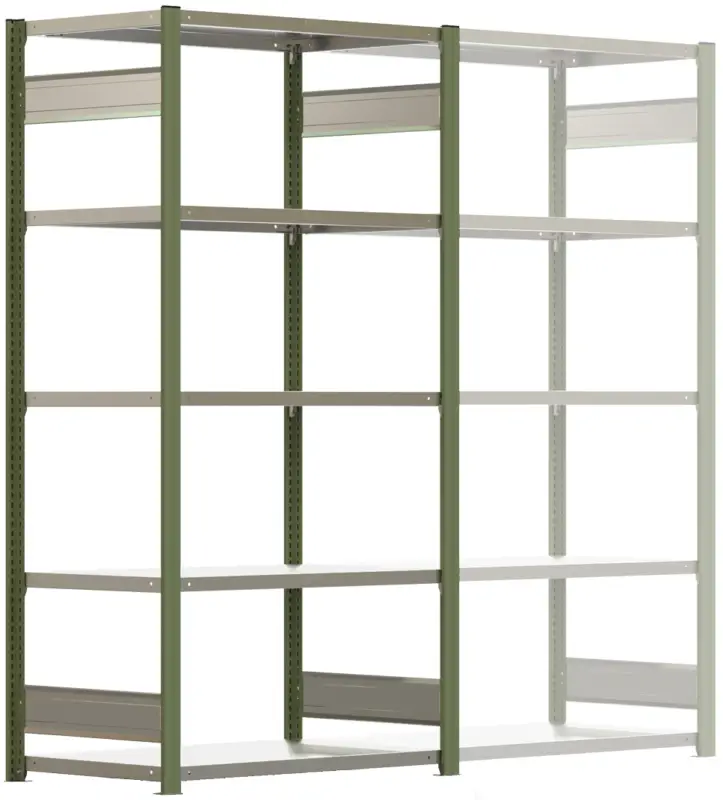 Super-Preis Regalwerk BERT Schwerlastregal 350 5 Grundfeld 2000 x 1285 x 600 mm - RAL 6011