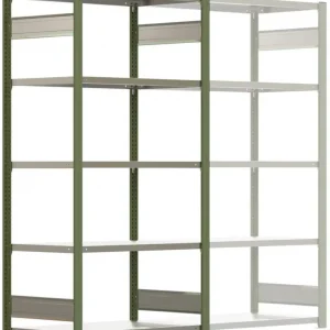 Zertifiziert Regalwerk BERT Schwerlastregal 350 7 Grundfeld 3000 x 1285 x 600 mm - RAL 6011