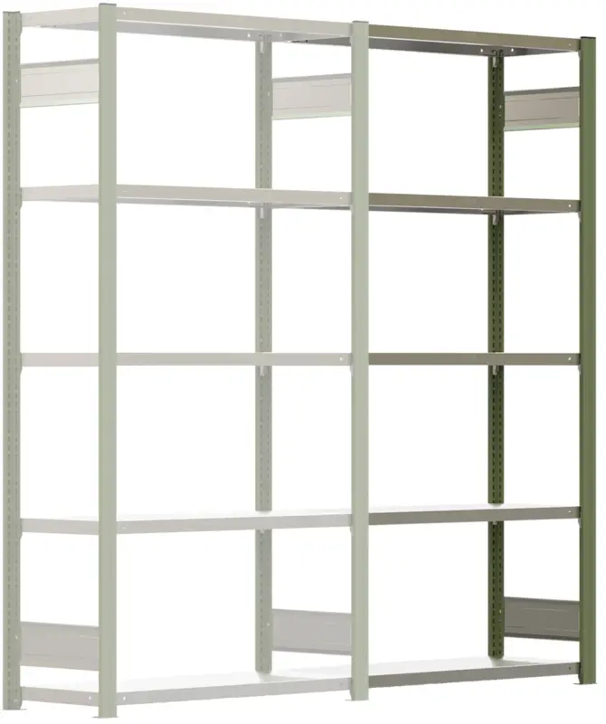 Neue Ware Regalwerk BERT Schwerlastregal 350 7 Anbaufeld 3000 x 1005 x 400 mm - RAL 6011