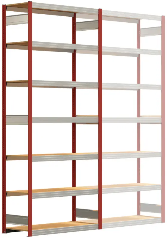 Sale Regalwerk BERT Großfachregal 250 7 Grundfeld 3000 x 1285 x 500 mm - RAL 3000