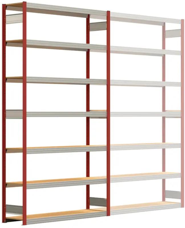 Nur Für Kurze Zeit Regalwerk BERT Großfachregal 250 7 Grundfeld 3000 x 1695 x 400 mm - RAL 3000