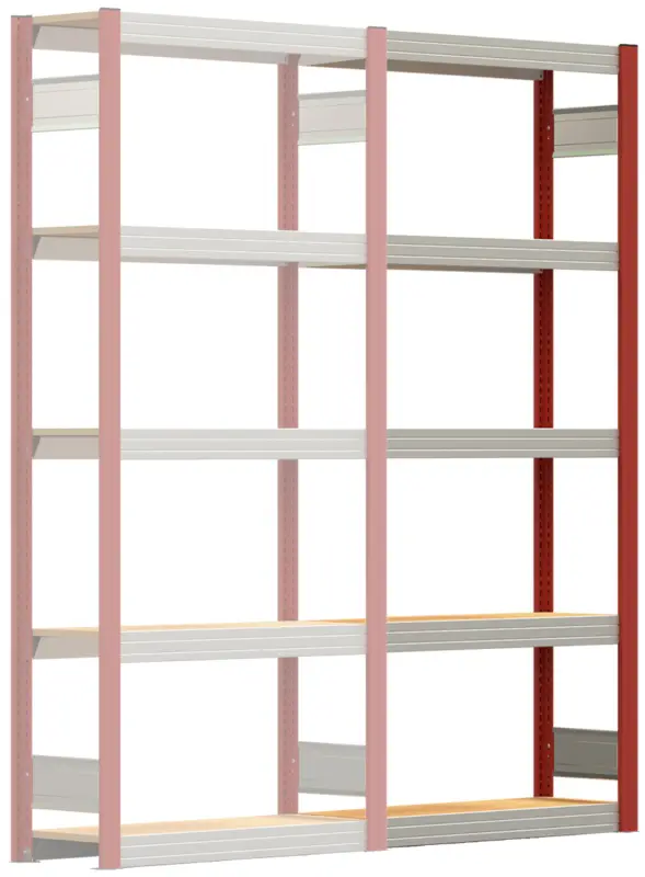 Sonderangebot Regalwerk BERT Großfachregal 250 5 Anbaufeld 2000 x 875 x 300 mm - RAL 3000