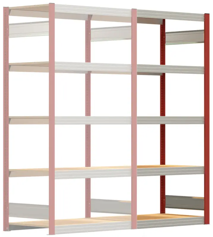 Mega-Angebot Regalwerk BERT Großfachregal 250 5 Anbaufeld 2000 x 1005 x 600 mm - RAL 3000