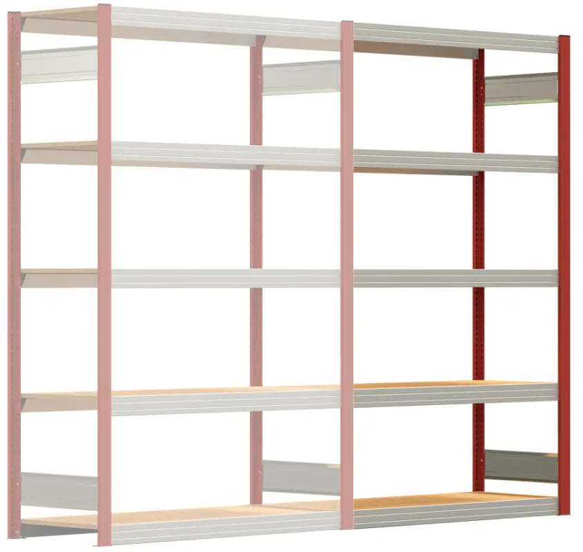 Garantierte Lieferung Regalwerk BERT Großfachregal 250 5 Anbaufeld 2000 x 1285 x 500 mm - RAL 3000