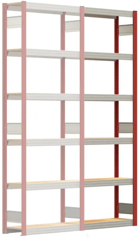 Sonderangebot Regalwerk BERT Großfachregal 250 6 Anbaufeld 2500 x 875 x 300 mm - RAL 3000