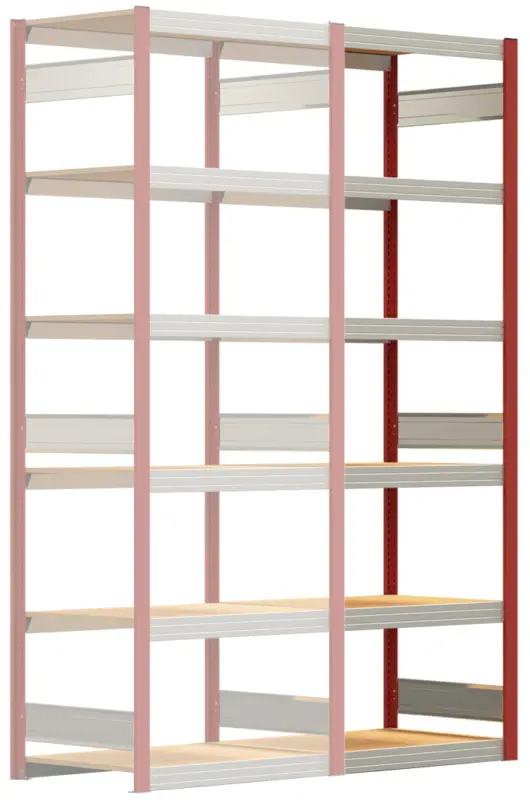 Regalwerk BERT Großfachregal 250 6 Anbaufeld 2500 x 875 x 600 mm - RAL 3000 Angebot