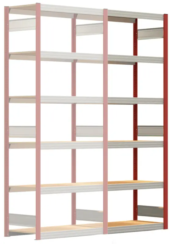 Meistverkauft Regalwerk BERT Großfachregal 250 6 Anbaufeld 2500 x 1005 x 500 mm - RAL 3000