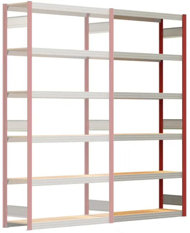 Sofort Bestellen Regalwerk BERT Großfachregal 250 6 Anbaufeld 2500 x 1285 x 400 mm - RAL 3000