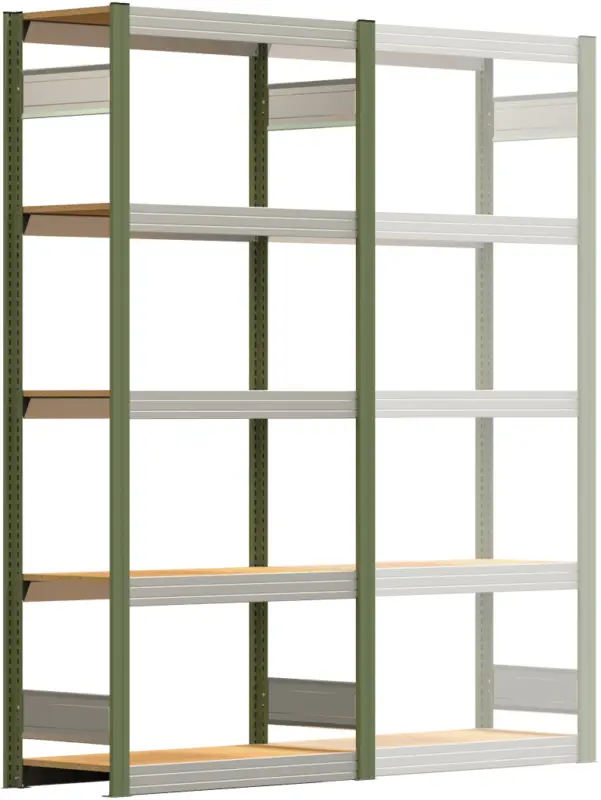 Solange Der Vorrat Reicht Regalwerk BERT Großfachregal 250 5 Grundfeld 2000 x 875 x 400 mm - RAL 6011