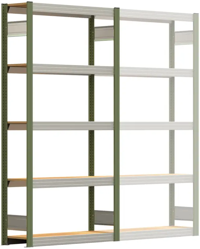 Beliebt Regalwerk BERT Großfachregal 250 5 Grundfeld 2000 x 1005 x 300 mm - RAL 6011